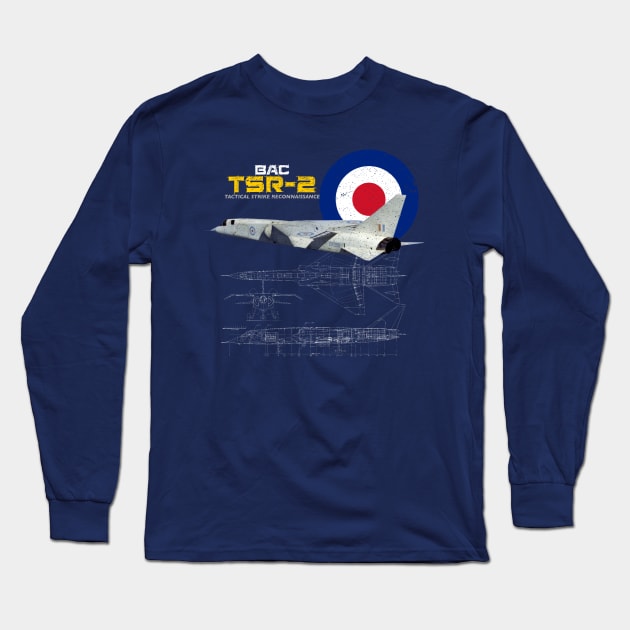 British BAC TSR-2 (dark) Long Sleeve T-Shirt by NorthAngle